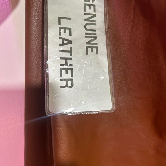 Brown Genuine Leather Skirt - Picture 7 of 10